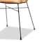 Baxton Studio Pro Modern Bohemian Natural Brown Rattan and Black Metal Dining Chair, PK2 209-2PC-12793 - alternate 9
